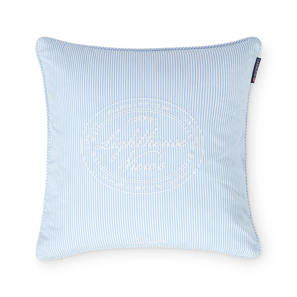 Lexington Blue/White Striped Organic Cotton Kuddfodral